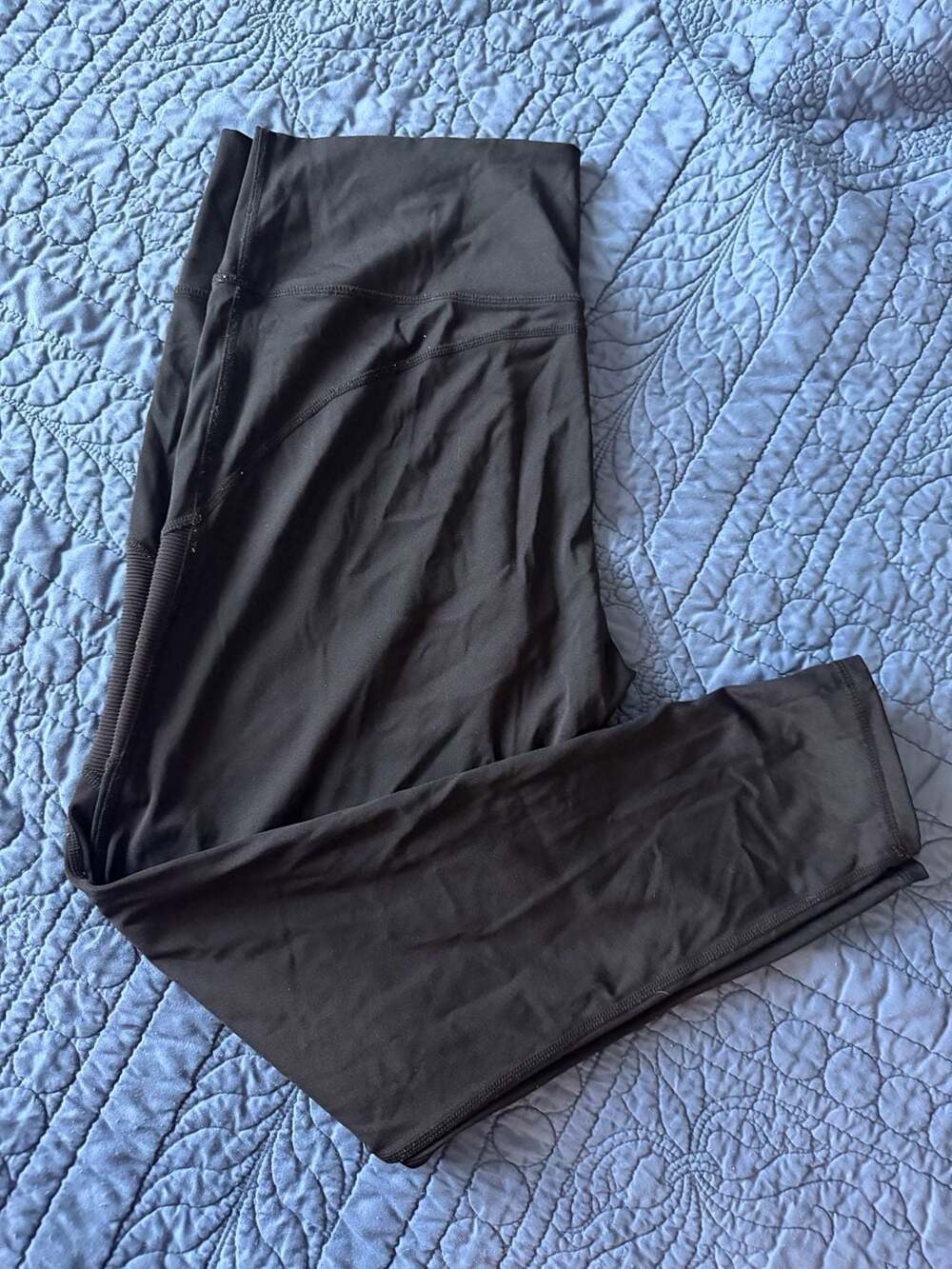 Zyia Active Black High-Rise Moto Leggings with Ribbed Detailing